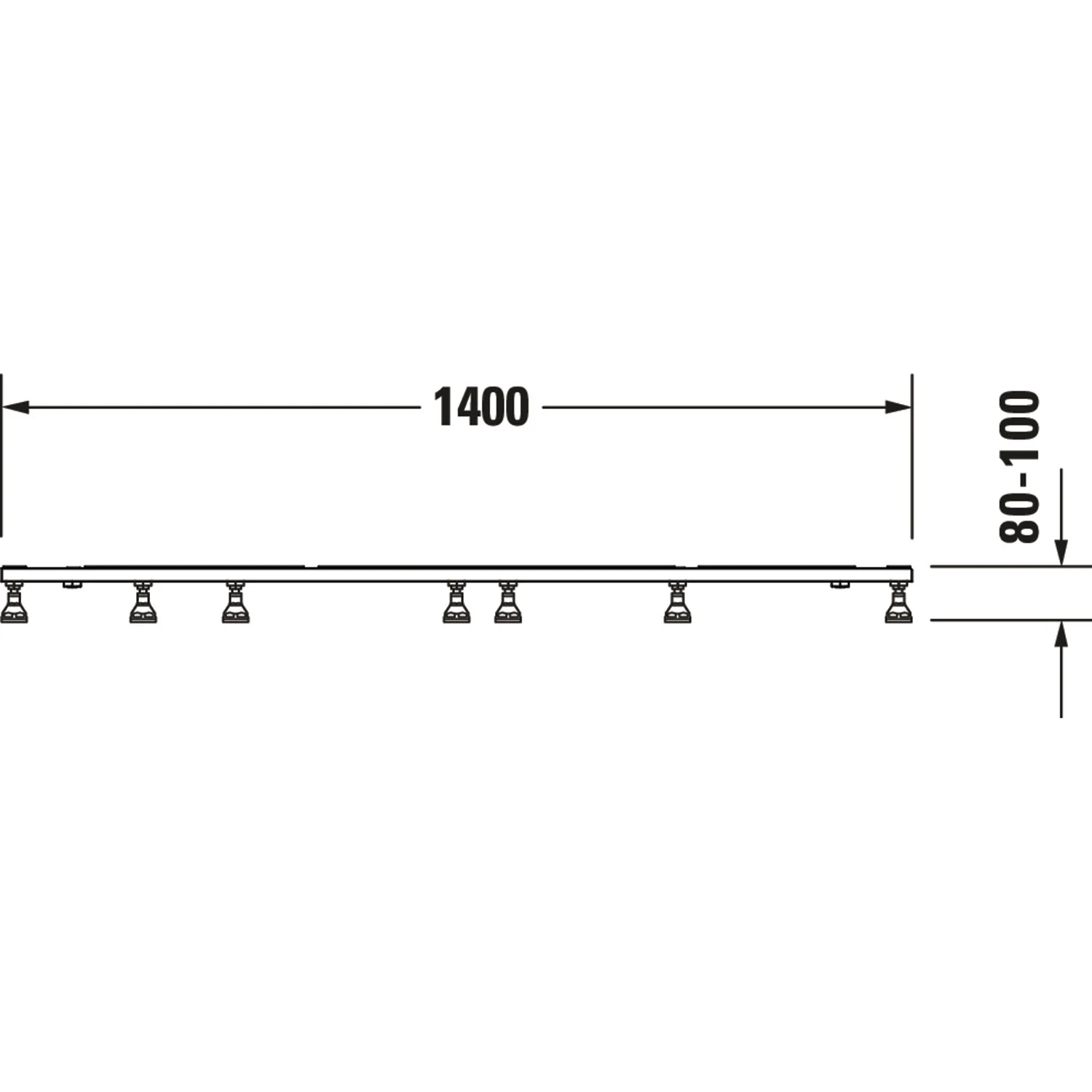 Duravit Fußgestell für Stonetto Duschwanne 140 x 90 cm Bild 2