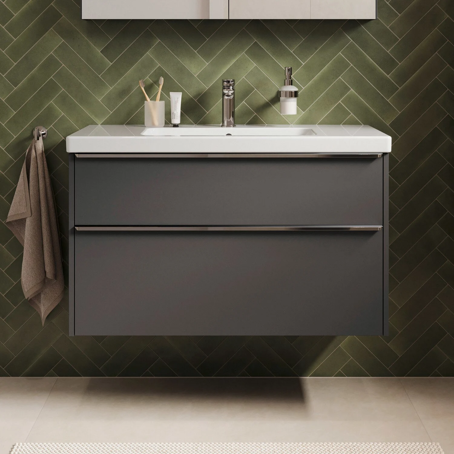Duravit Joviva Keramik-Waschtisch mit Unterschrank 100 cm