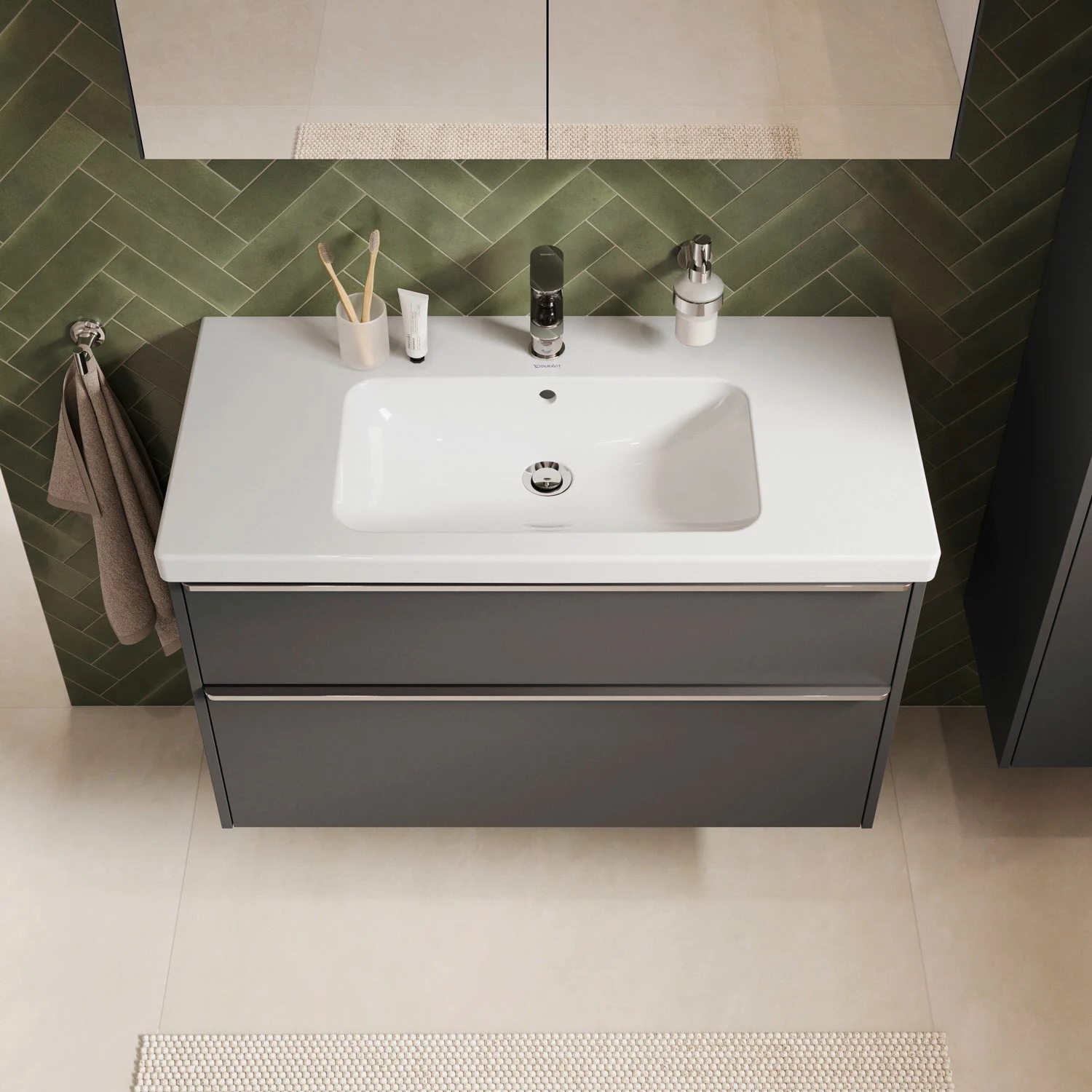 Duravit Joviva Keramik-Waschtisch mit Unterschrank 100 cm Bild 8