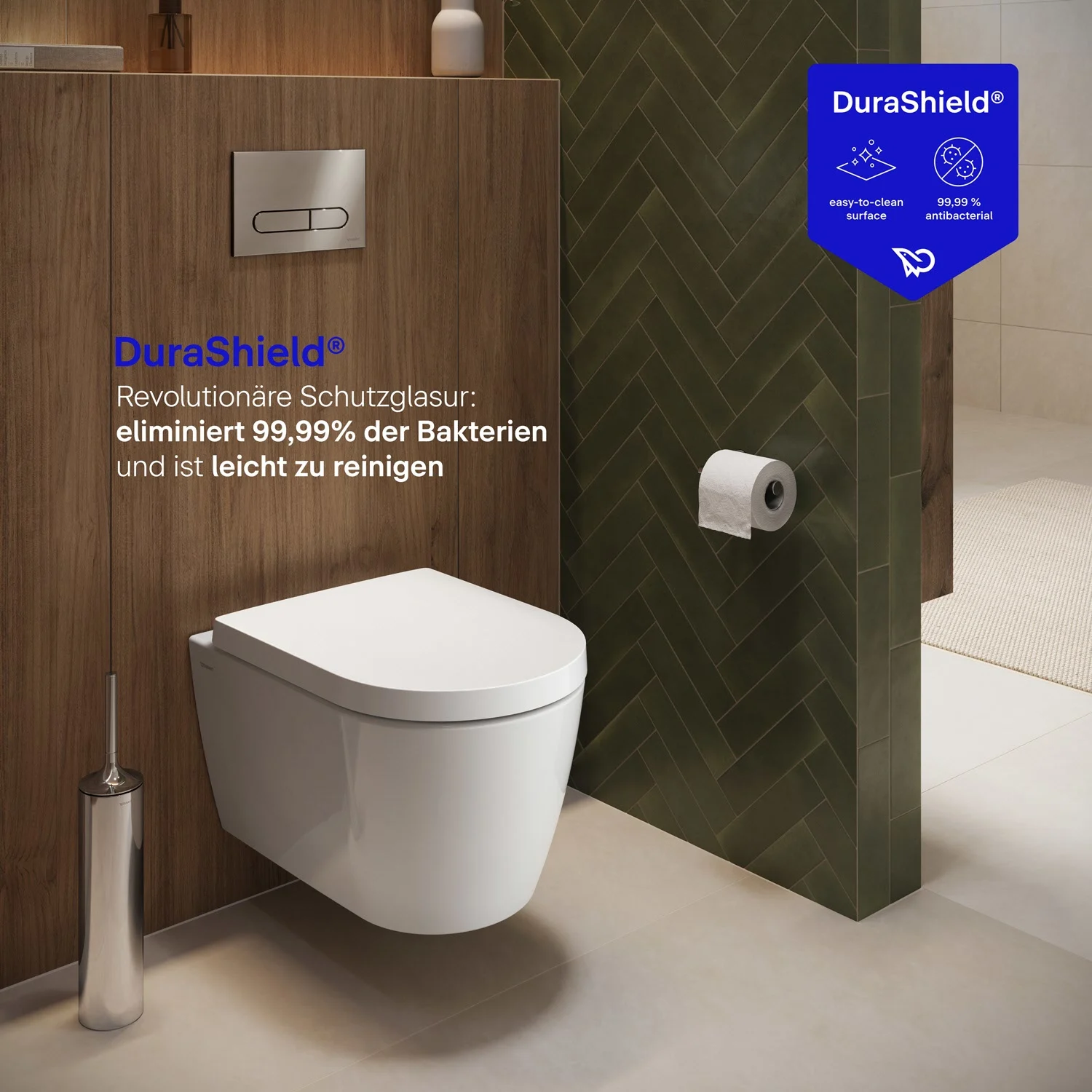 Toaleta z powłoką DuraShield w łazience, Duravit