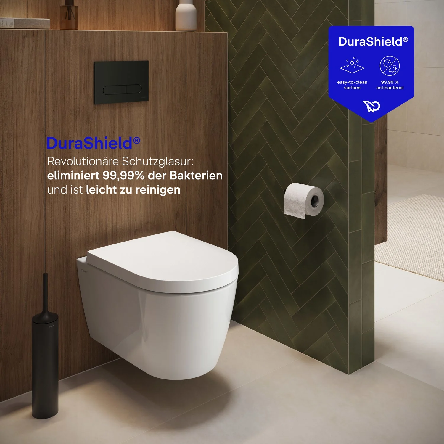 Toaleta z powłoką DuraShield w łazience, Duravit