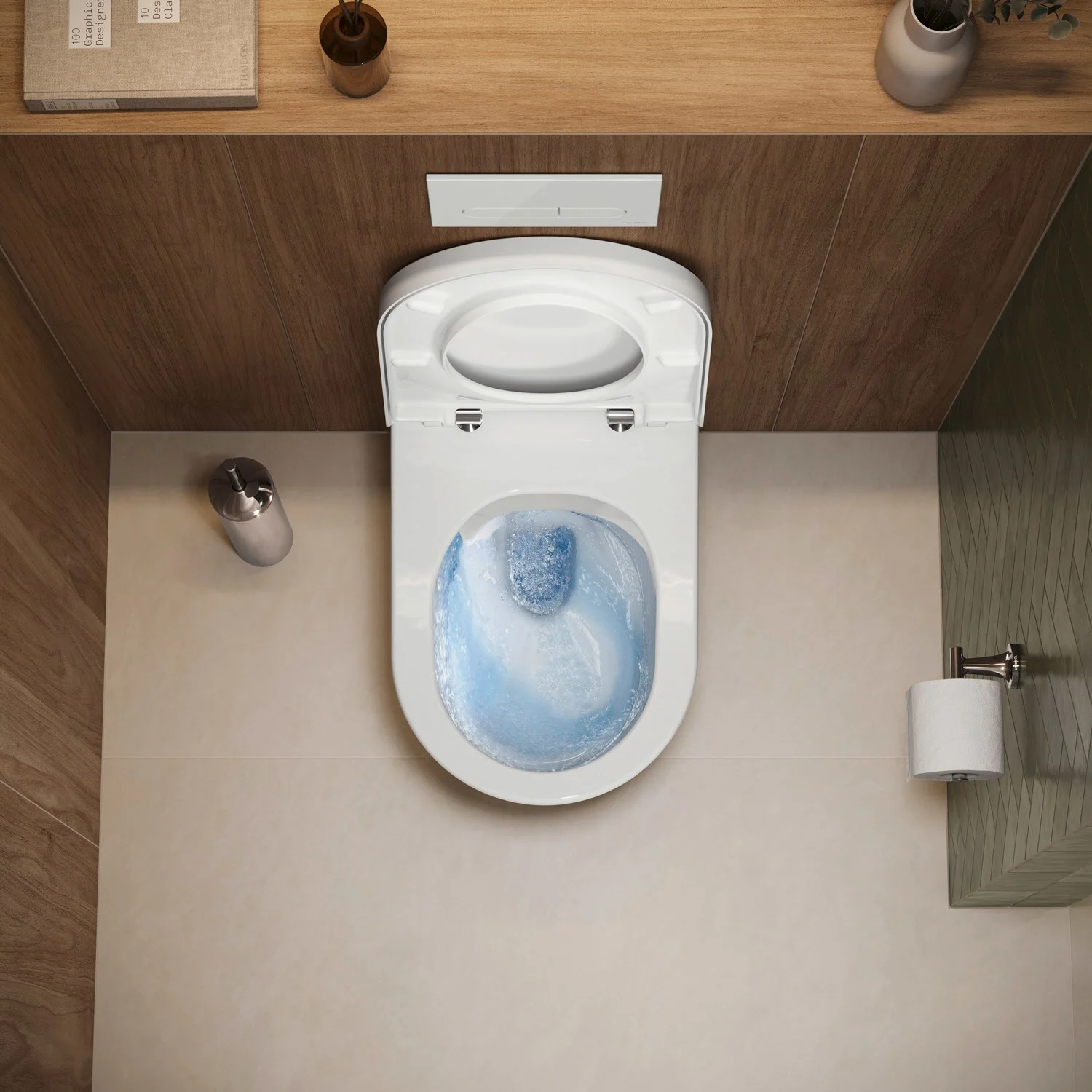 Toaleta podwieszana z góry z spłukiwaniem, Duravit
