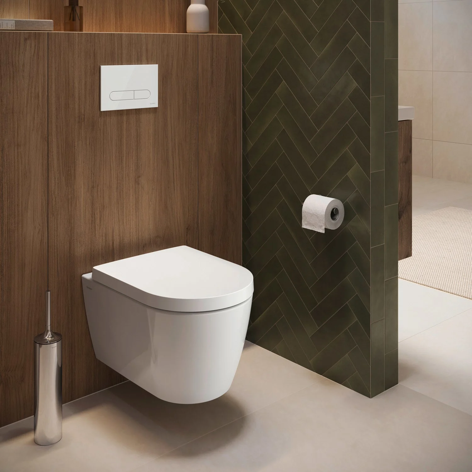 Toaleta podwieszana w nowoczesnej łazience, Duravit