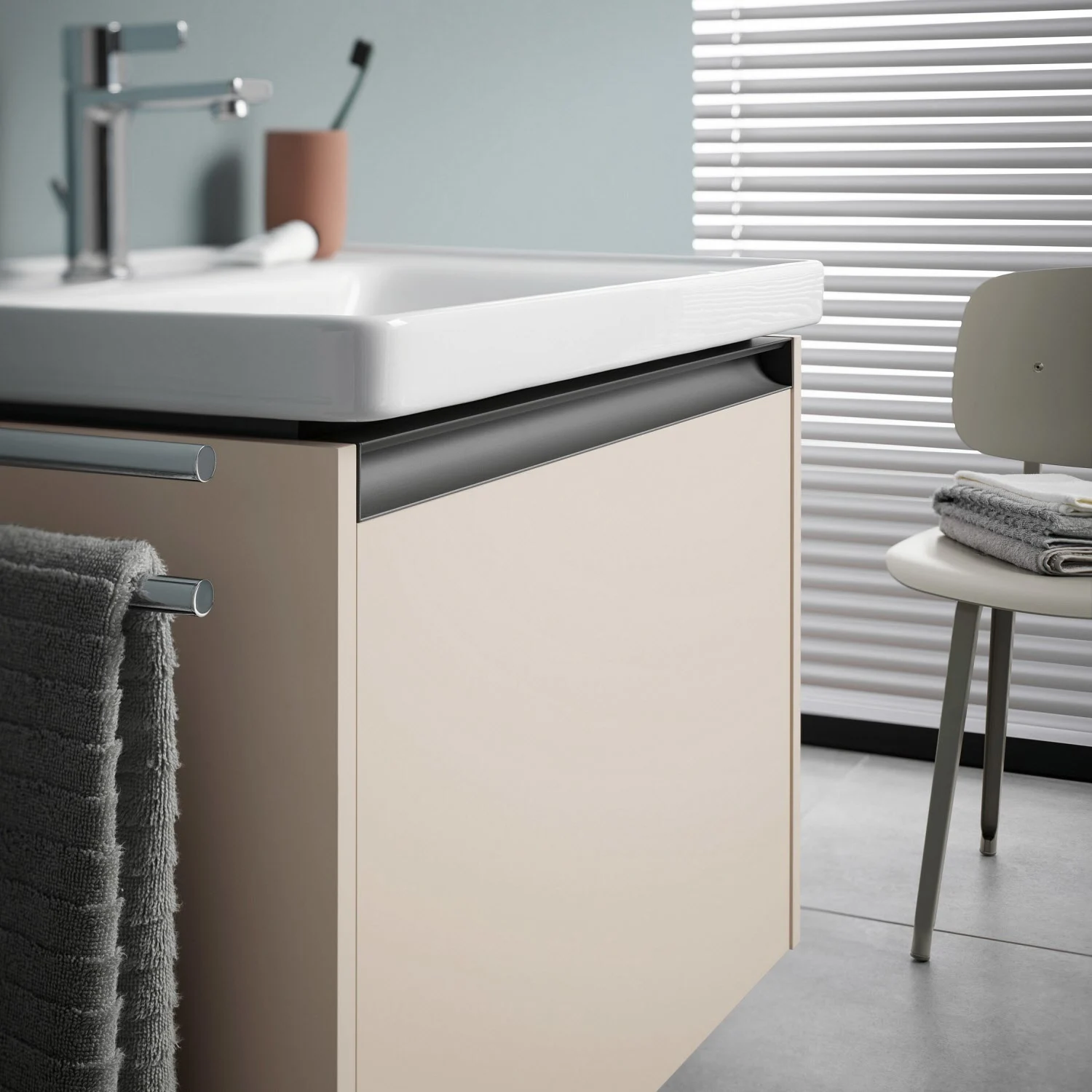 Duravit Ketho.2 Waschtischunterbau wandhängend, 1 Auszug, 78,4 cm Bild 5