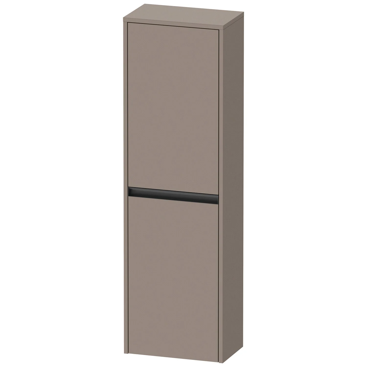 Szafka półwysoka w kolorze taupe, widok z przodu, Duravit