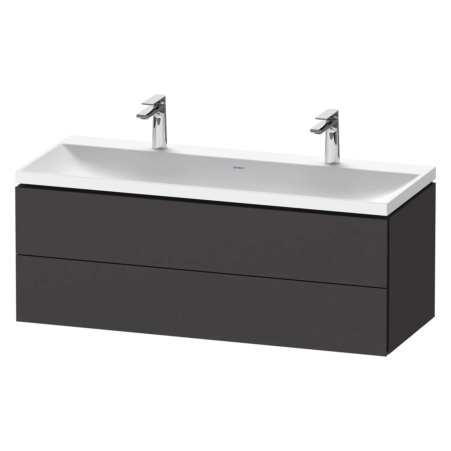 Umywalka z dwiema szufladami w czarnym kolorze, Duravit