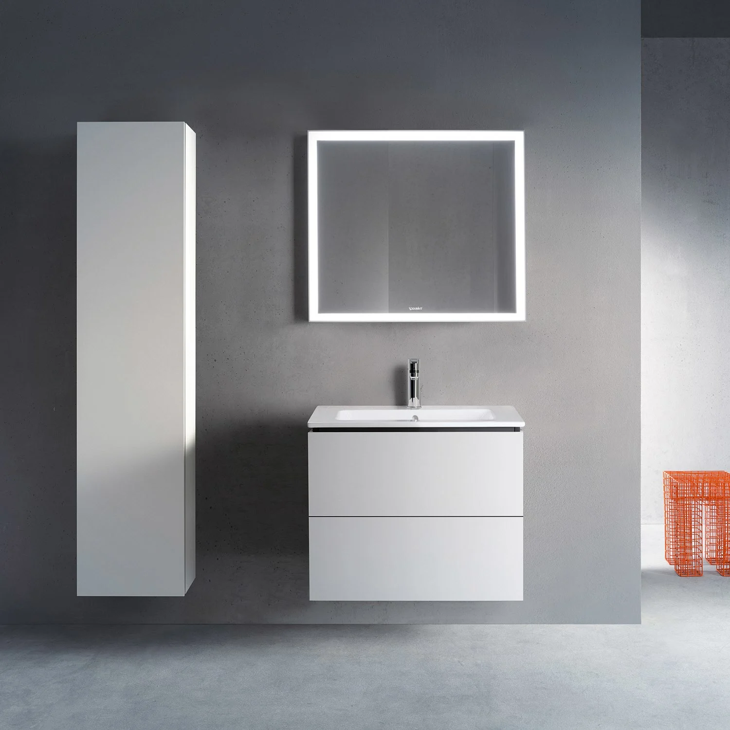 Duravit Me by Starck Waschtisch mit L-Cube Unterschrank 83 x 49 cm mit 2 Schubkästen Bild 7