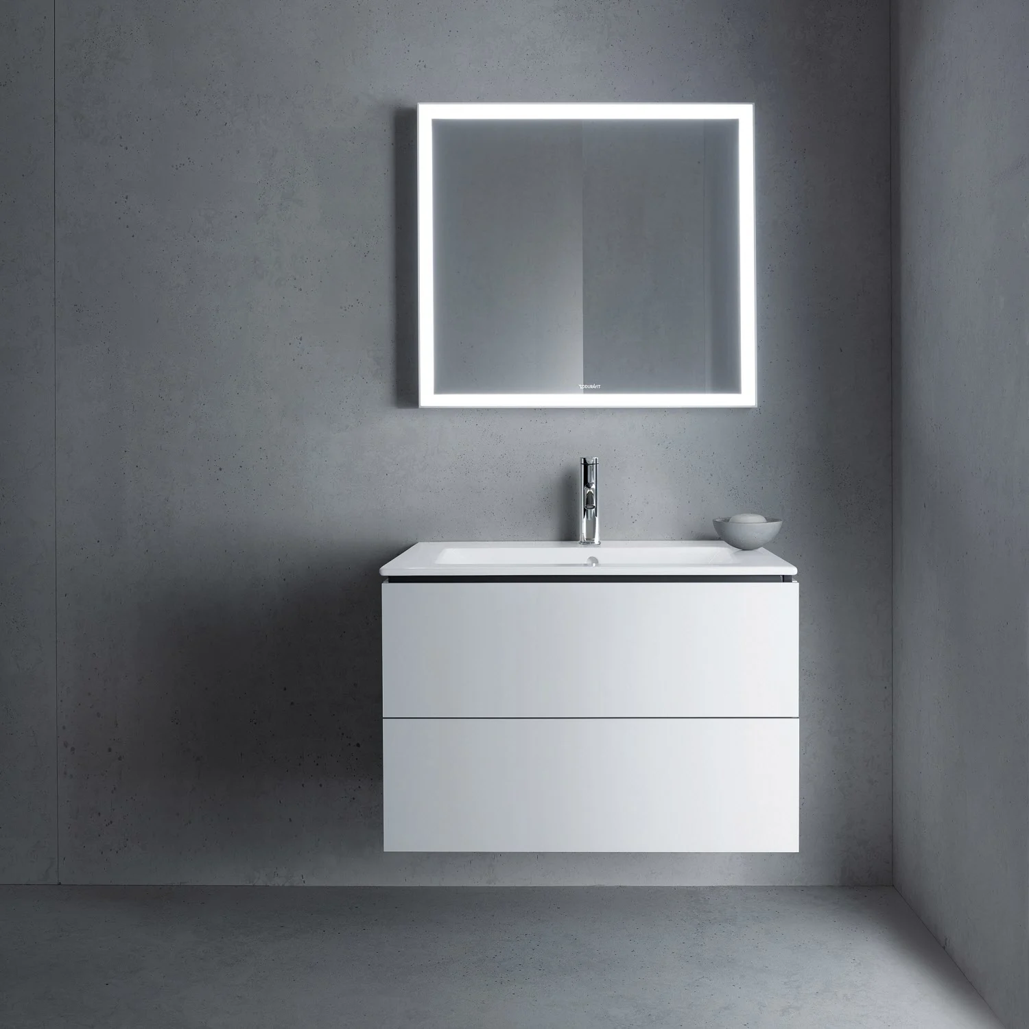 Duravit Me by Starck Waschtisch mit L-Cube Unterschrank 83 x 49 cm mit 2 Schubkästen Bild 8