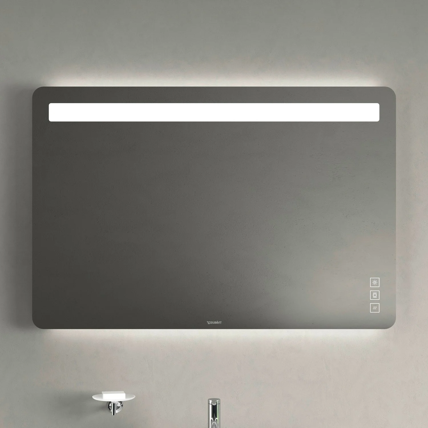 Lustro z oświetleniem LED na ścianie, Duravit