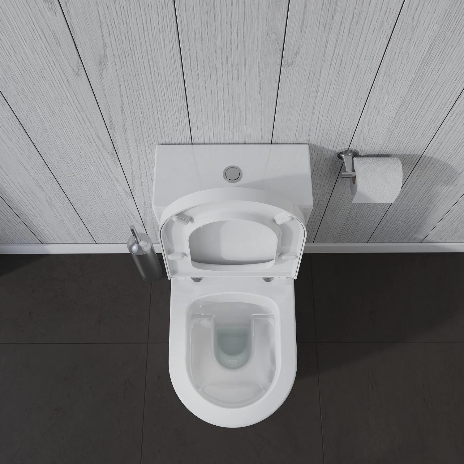 Toaleta z góry z otwartą pokrywą, Duravit