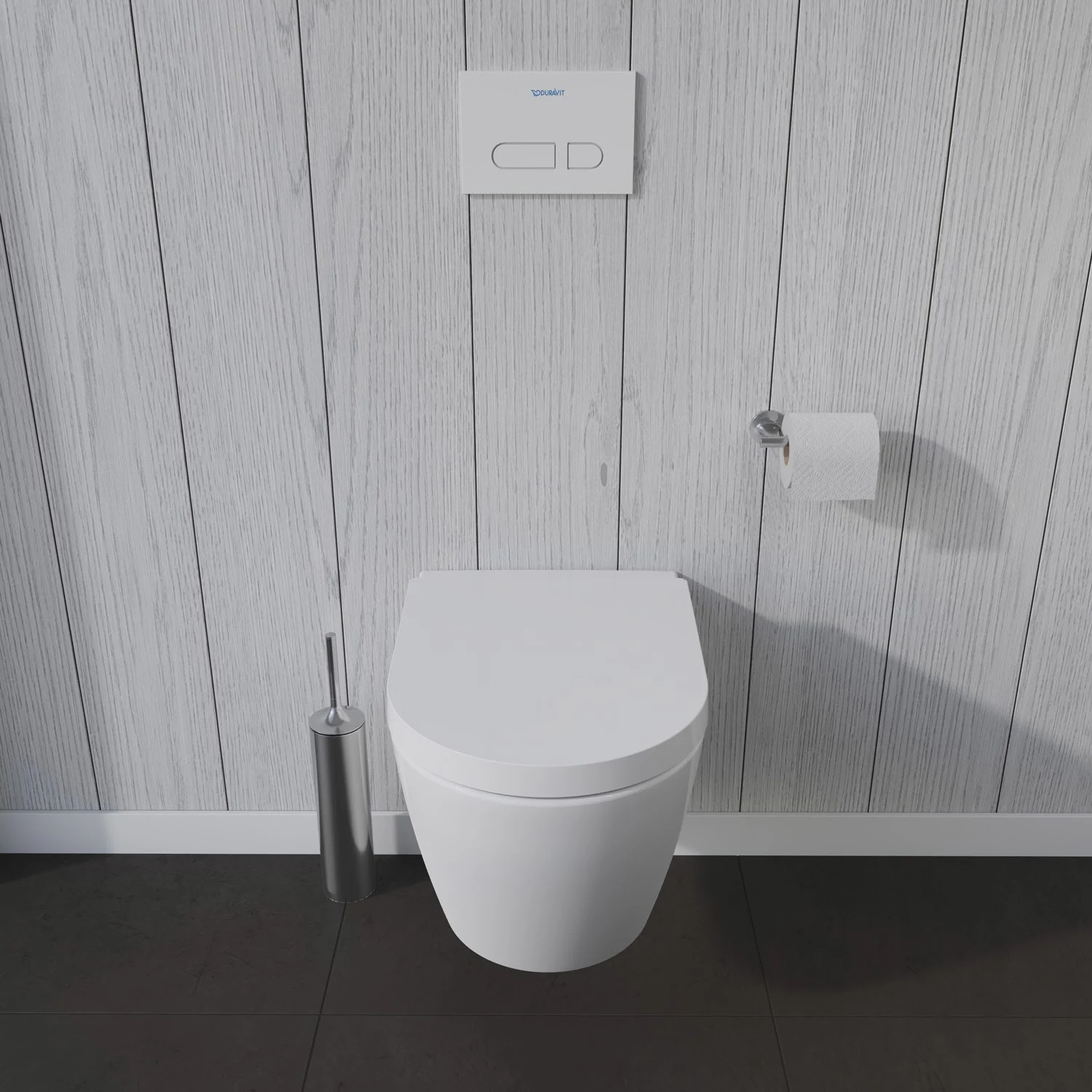 Toaleta ścienna w nowoczesnej łazience, Duravit