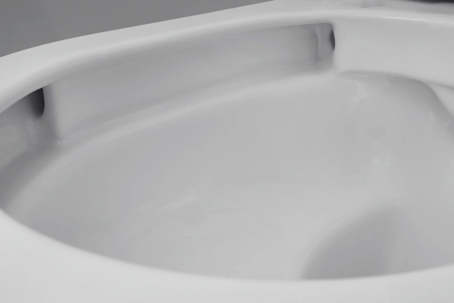 Zbliżenie wnętrza białej toalety, Duravit