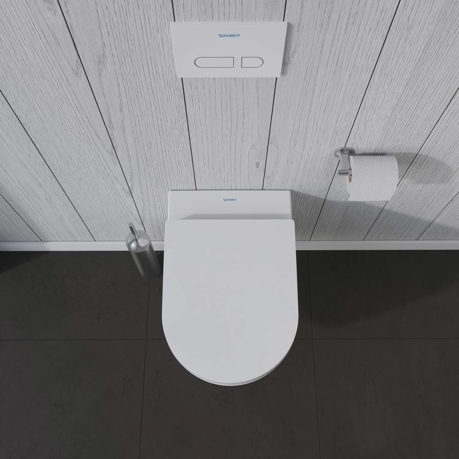 Toaleta ścienna w nowoczesnej łazience, Duravit