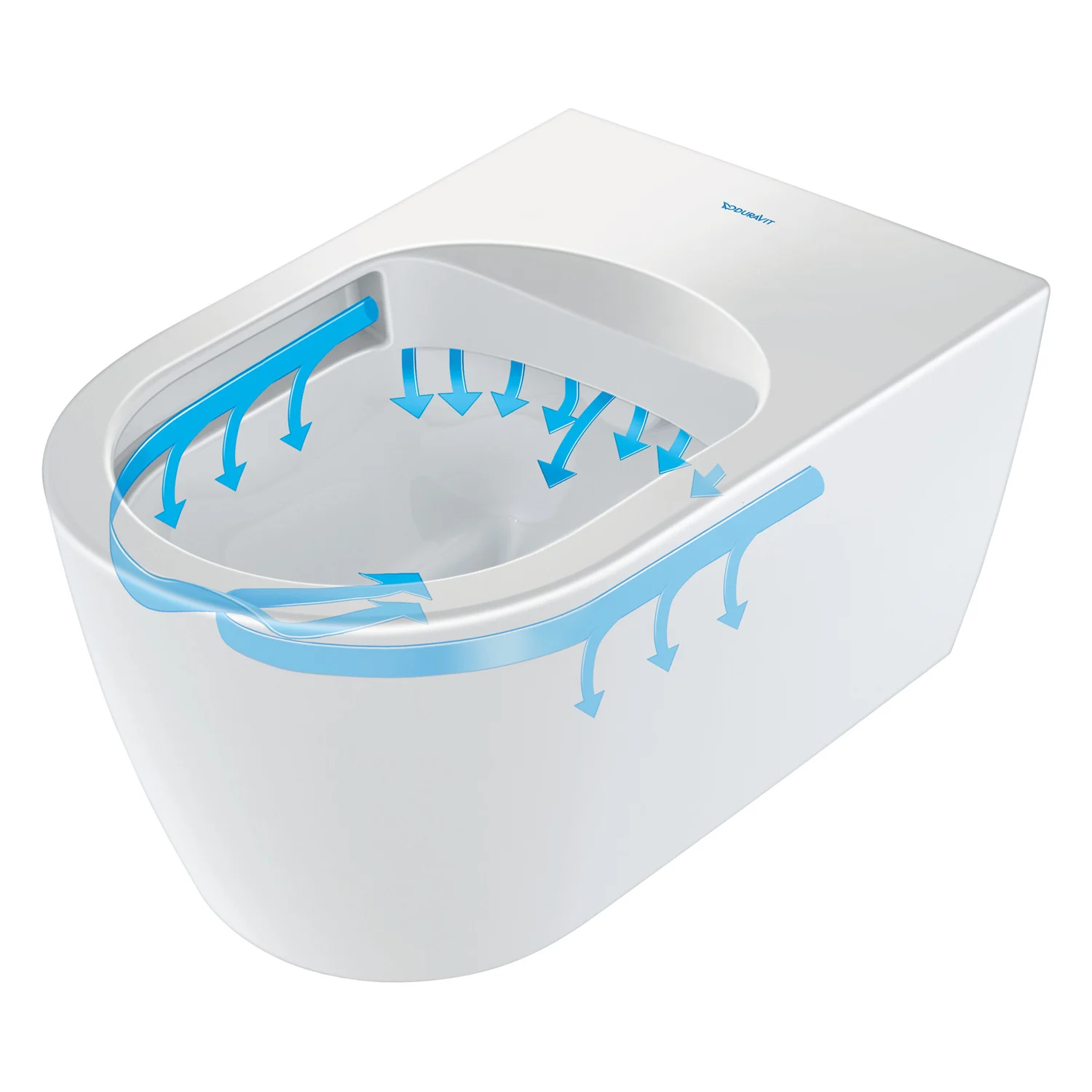 Duravit ME by Starck Wand-WC Rimless mit HygieneGlaze und HygieneFlush Bild 9