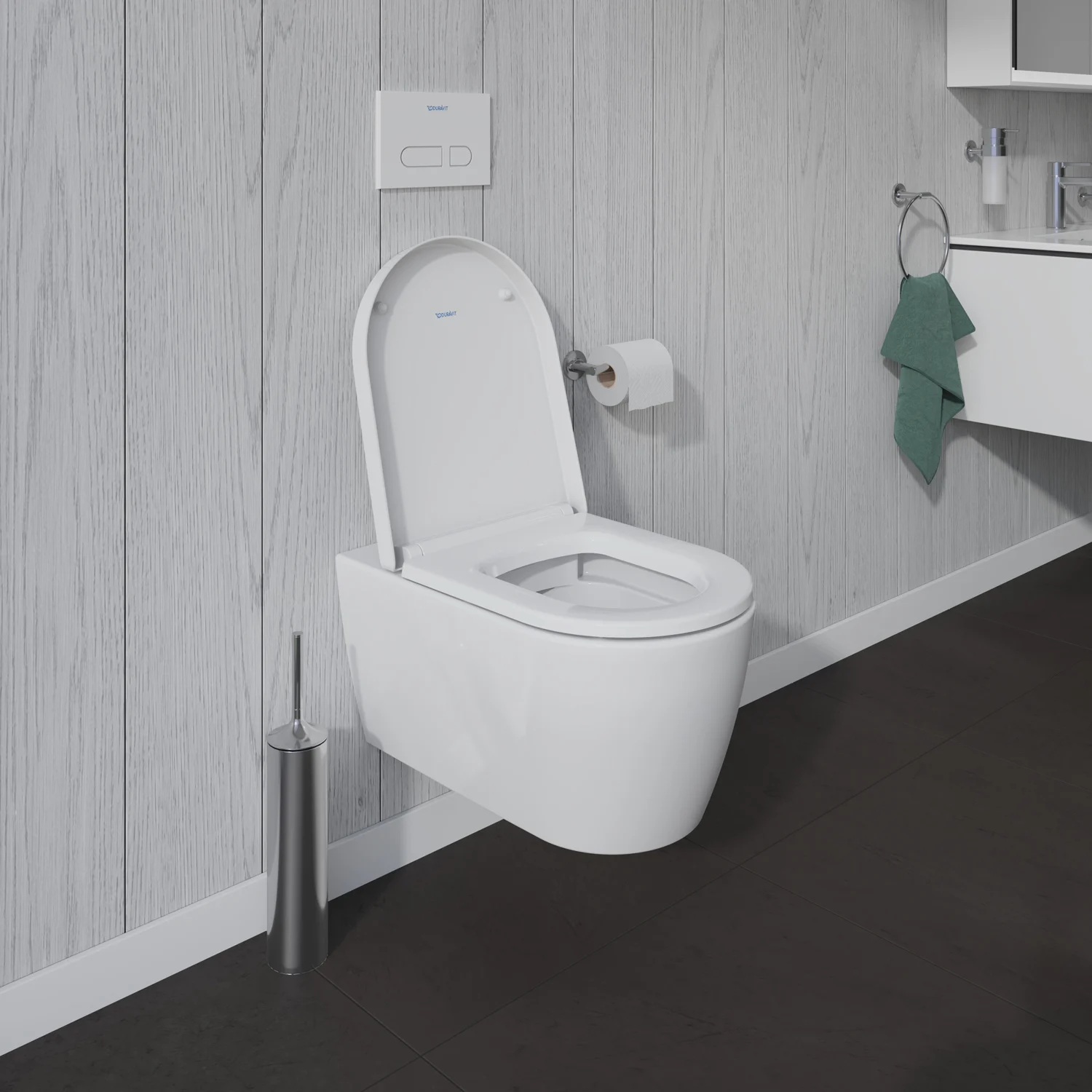 Duravit ME by Starck Wand-WC Rimless mit HygieneGlaze und HygieneFlush Bild 7