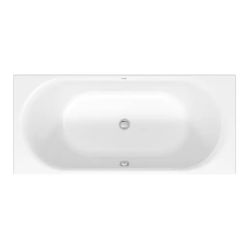 Duravit D-Neo Rechteck-Badewanne 180 x 80 cm, Einbauversion, Ab- und Überlauf mittig