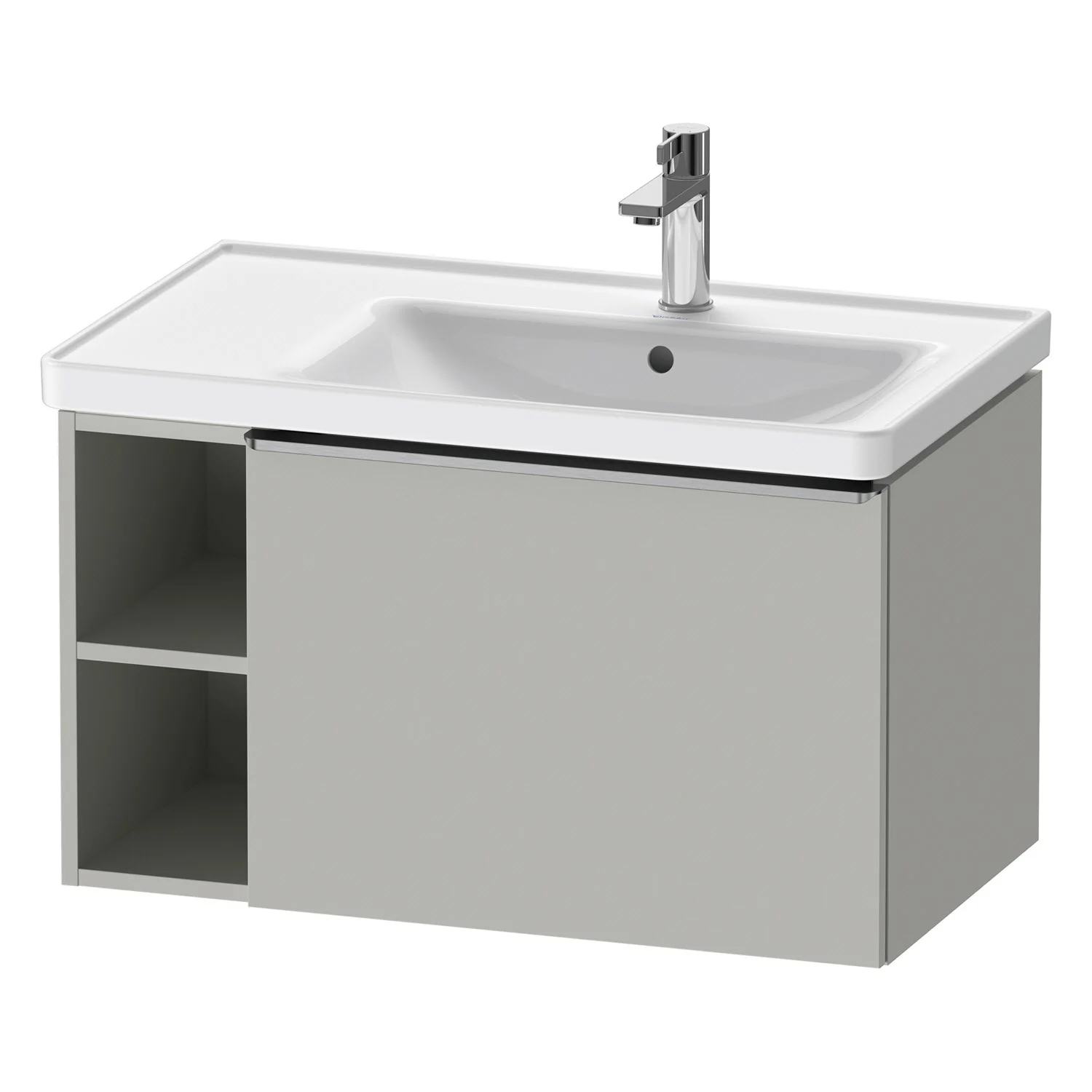 Szara szafka pod umywalkę, widok z przodu, Duravit