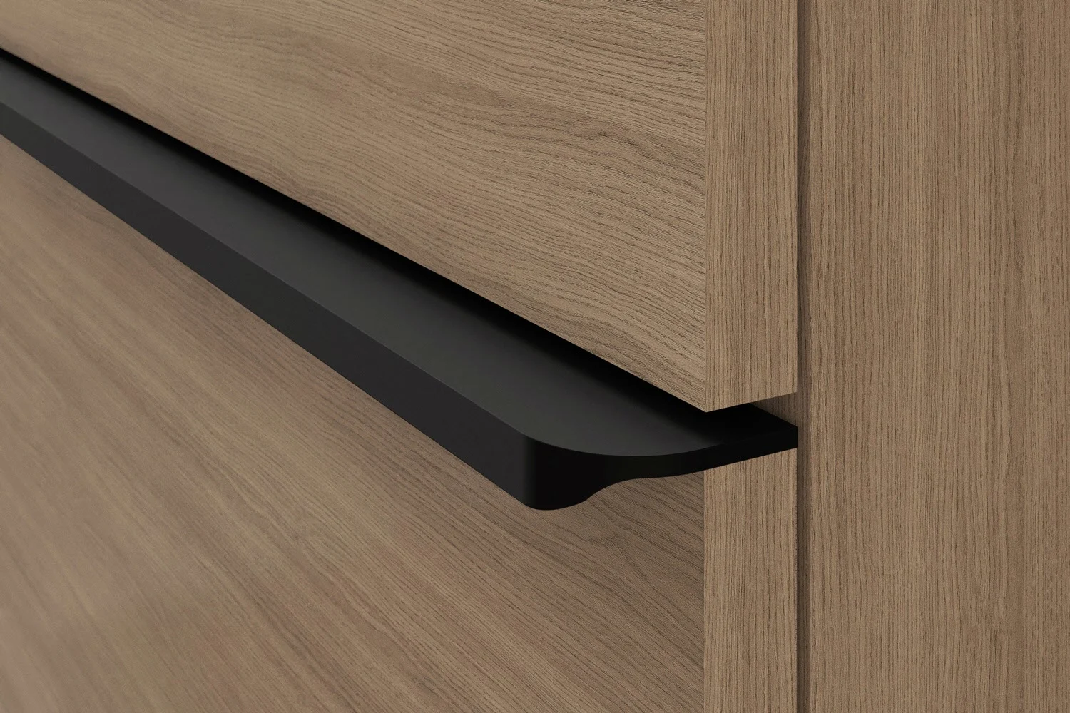 Duravit D-Neo Waschtischunterbau für Becken mittig 78,4 x 62,5 cm, 2 Auszüge, Griff diamantschwarz Bild 2