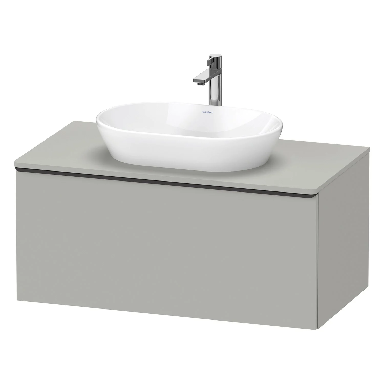 Duravit D-Neo Konsolenwaschtischunterbau 100 x 45,9 cm, 1 Auszug, Griff diamantschwarz