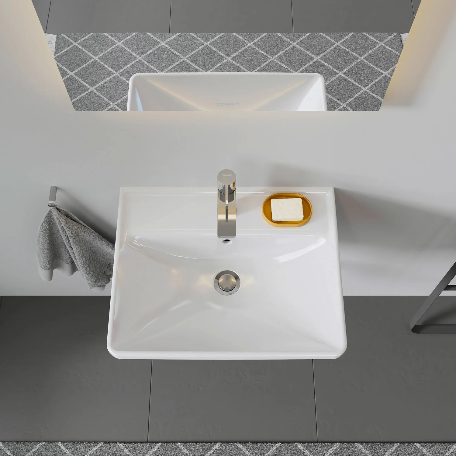 Umywalka z góry z mydelniczką, Duravit
