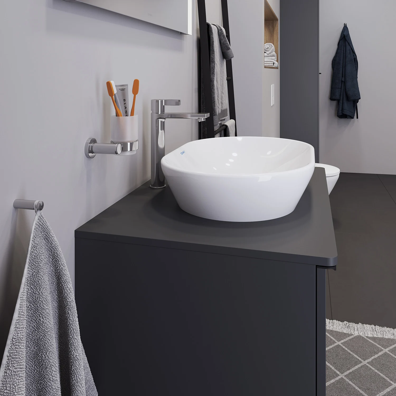 Duravit D-Neo Aufsatzbecken oval 60 cm, ohne Hahnloch, ohne Überlauf Bild 6