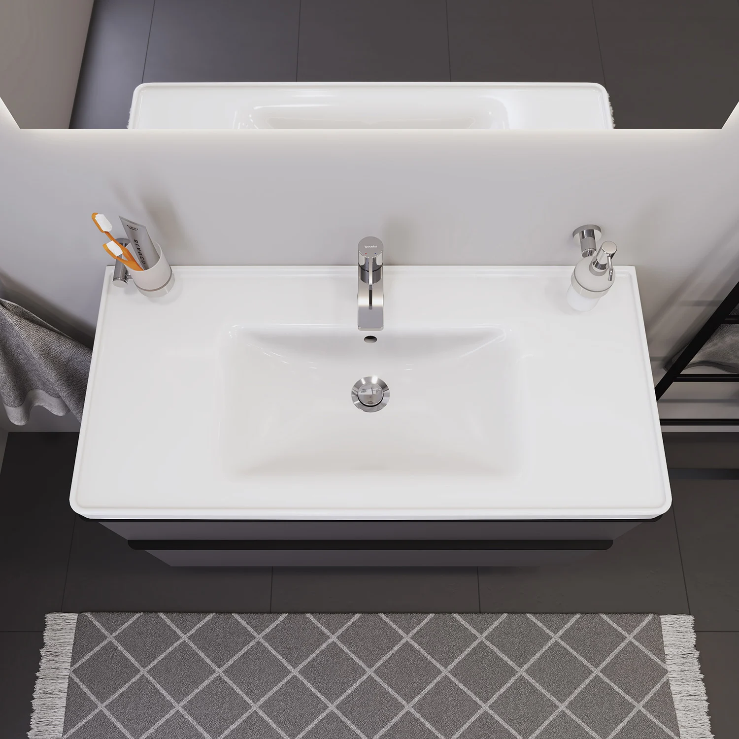 Duravit D-Neo Möbelwaschtisch 100,5 cm, mit 1 Hahnloch und Überlauf Bild 2