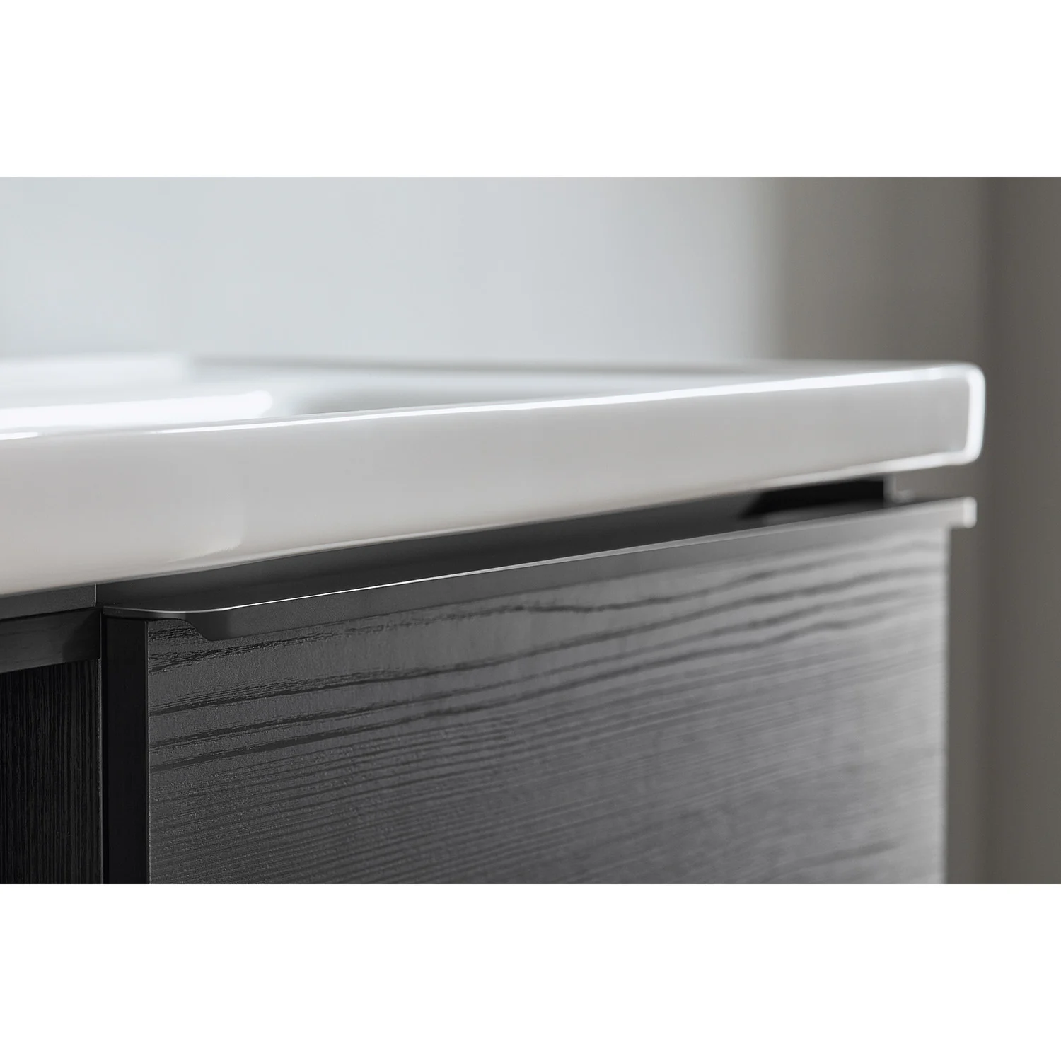 Duravit D-Neo Möbelwaschtisch 80 cm asymmetrisch, mit 1 Hahnloch und Überlauf, Ablage links Bild 7