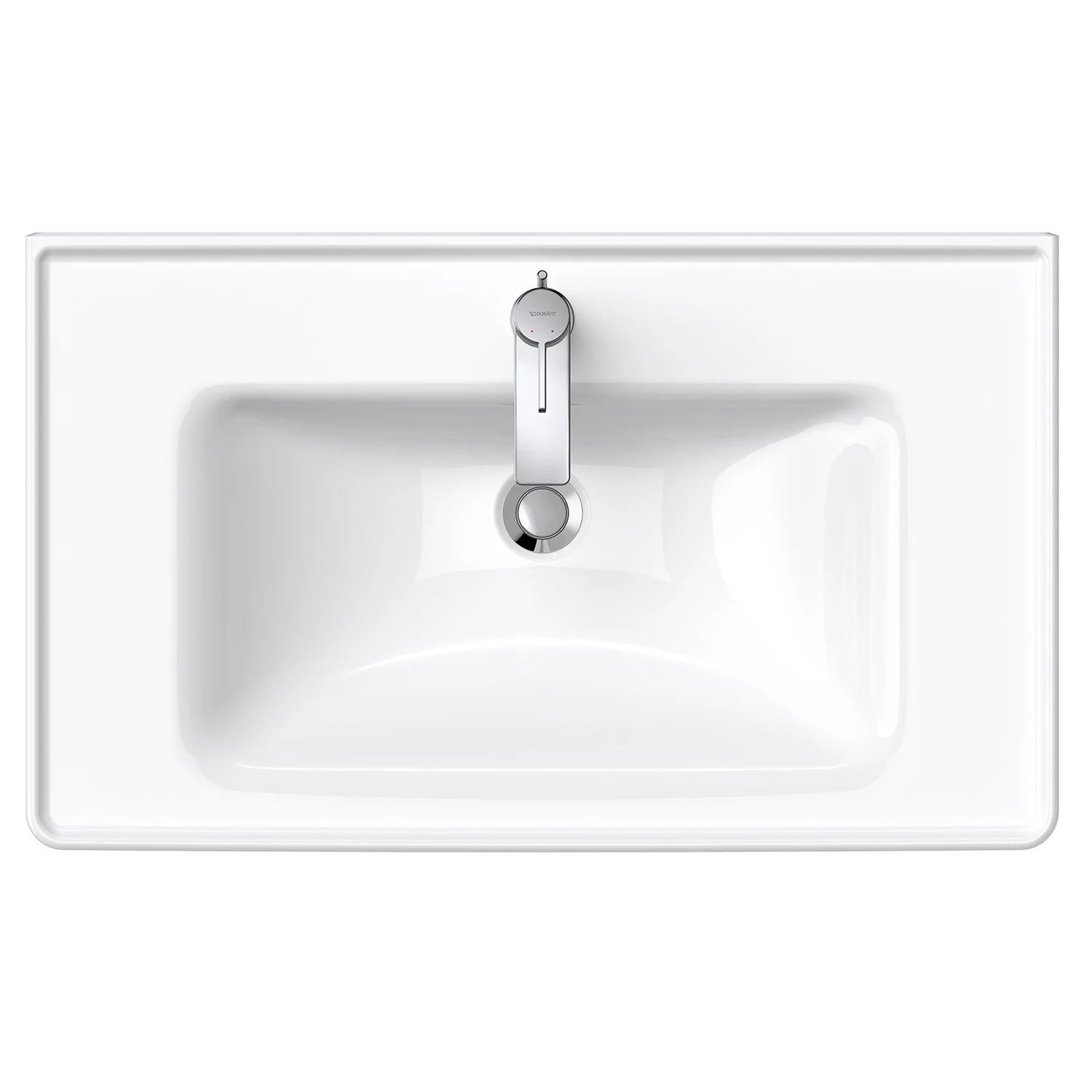 Duravit D-Neo Möbelwaschtisch 80 cm, mit 1 Hahnloch und Überlauf Bild 7