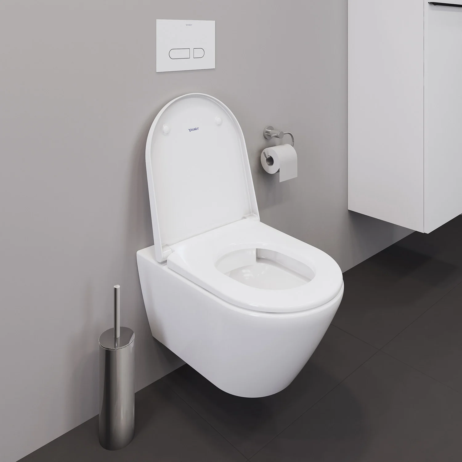 Duravit D-Neo Wand-WC Rimless, Tiefspüler, mit Durafix Bild 6