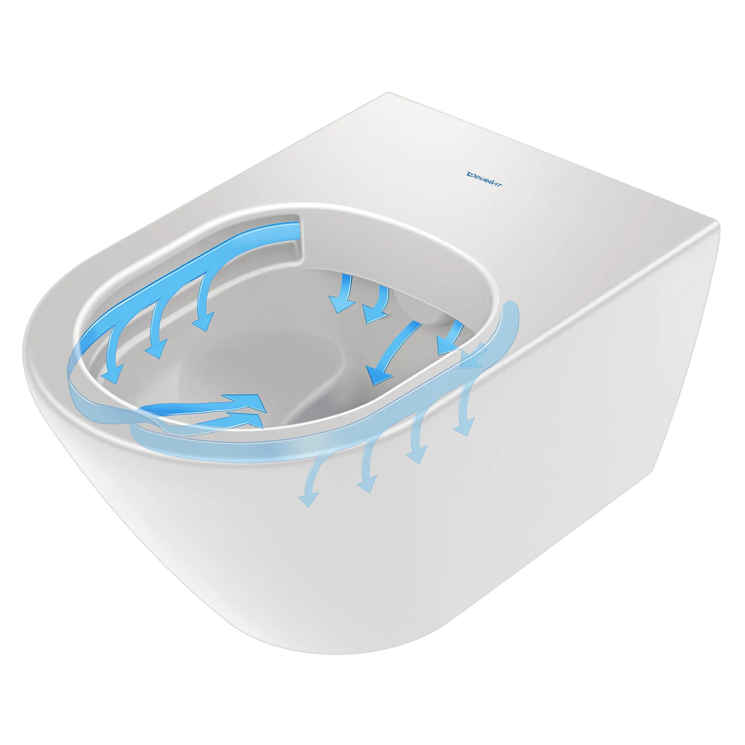 Duravit D-Neo Wand-WC Rimless, Tiefspüler, mit Durafix Bild 8
