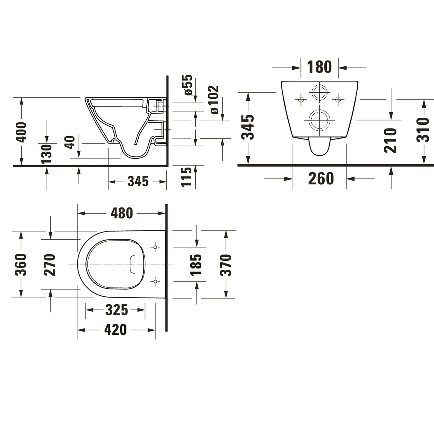 Duravit D-Neo Wand-WC-Set Rimless, Compact-Tiefspüler Bild 5