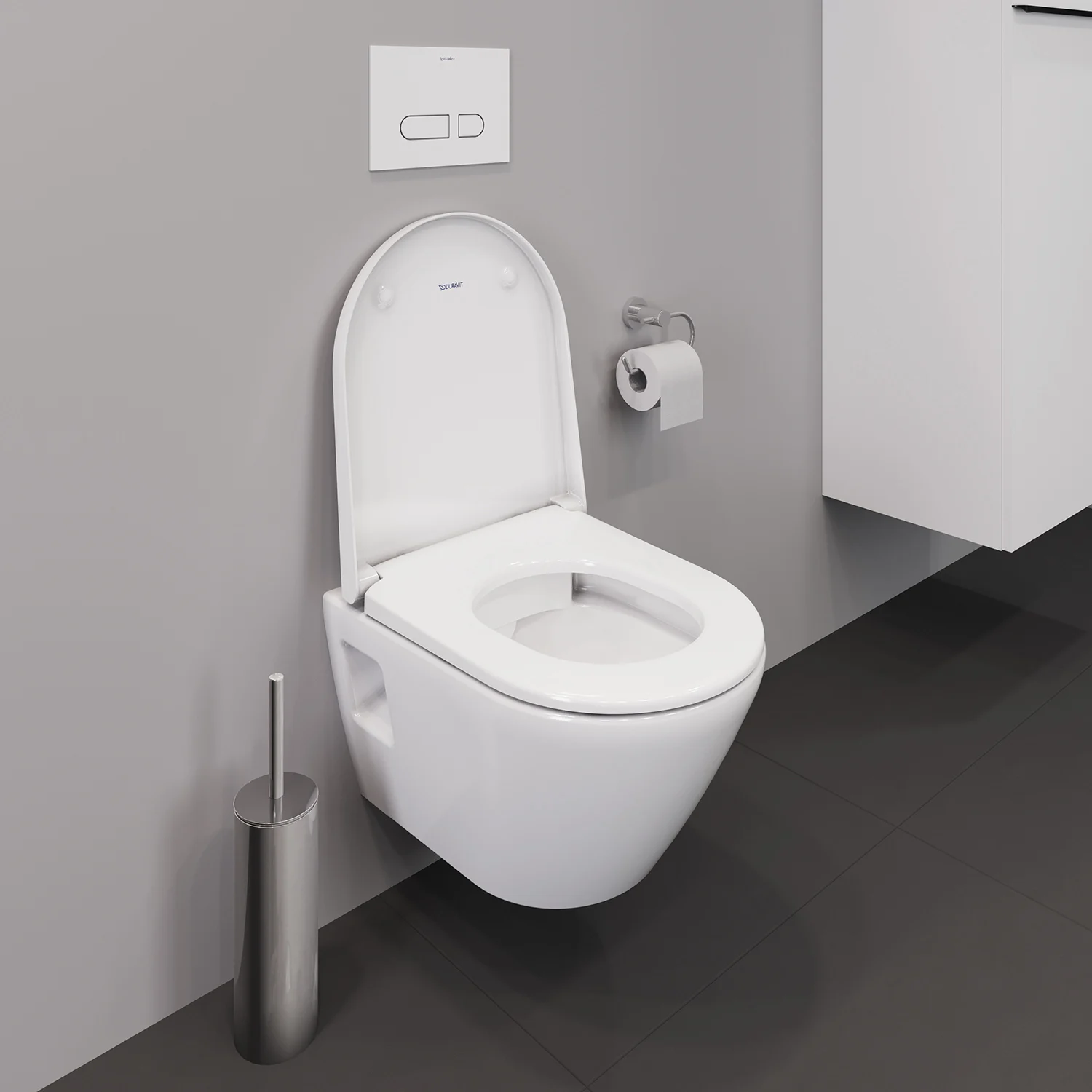 Duravit D-Neo Wand-WC-Set Rimless, Compact-Tiefspüler Bild 8