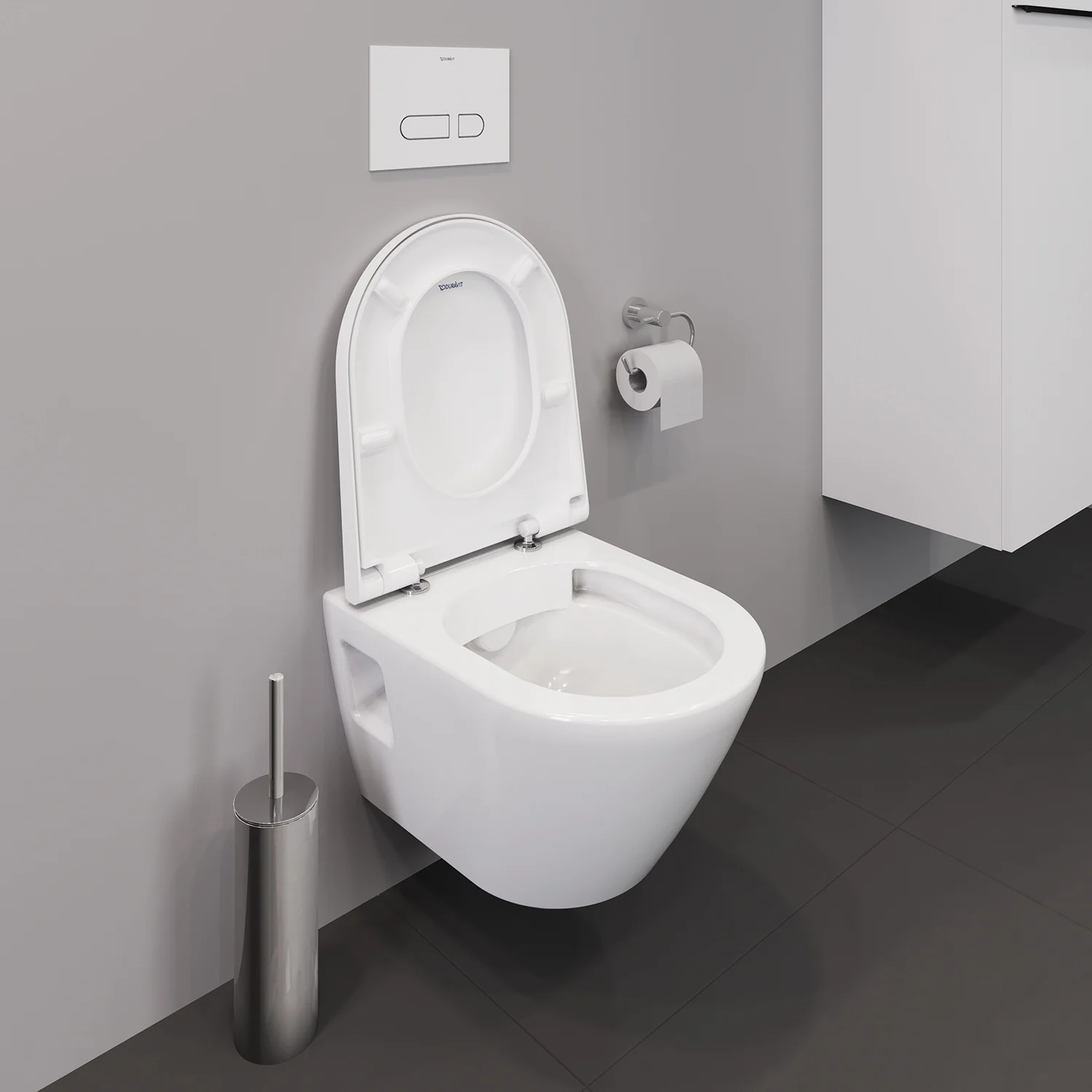 Duravit D-Neo Wand-WC-Set Rimless, Compact-Tiefspüler Bild 9