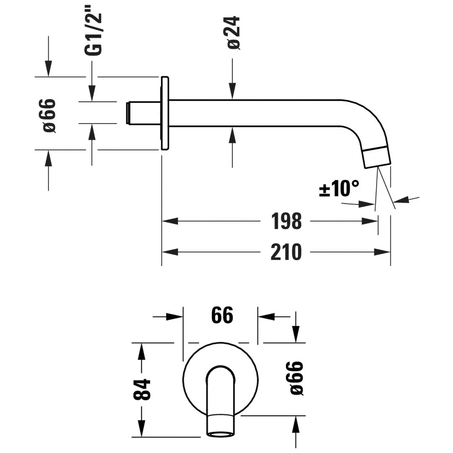 Duravit No. 1 Wanneneinlauf 21 cm Bild 2
