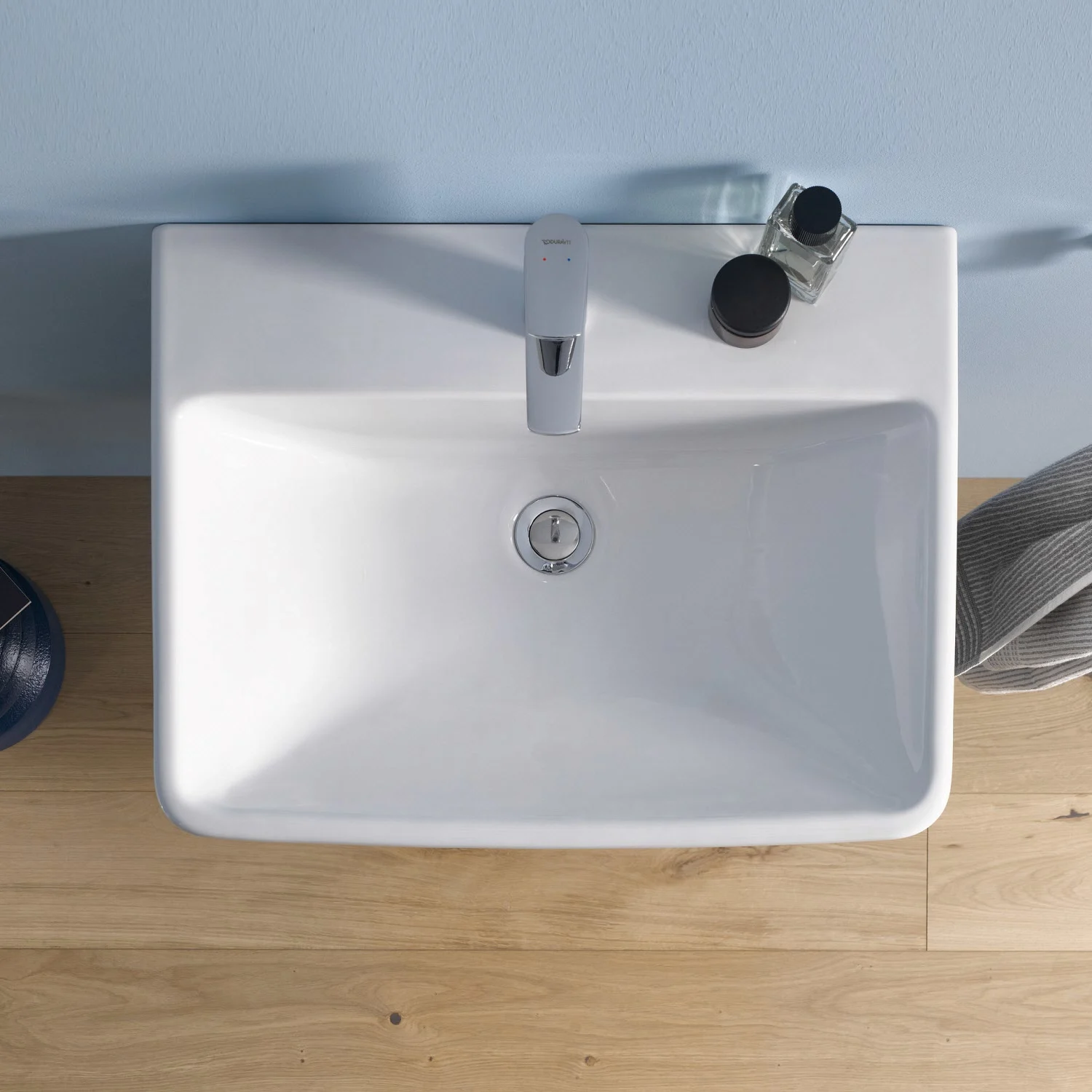 Duravit No. 1 Möbelwaschtisch 55 cm, mit 1 Hahnloch und Überlauf