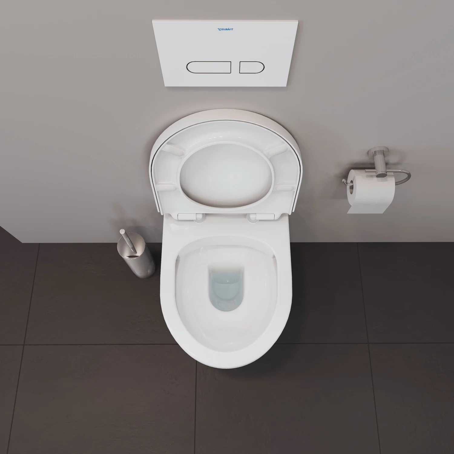 Toaleta z otwartą pokrywą z góry, Duravit