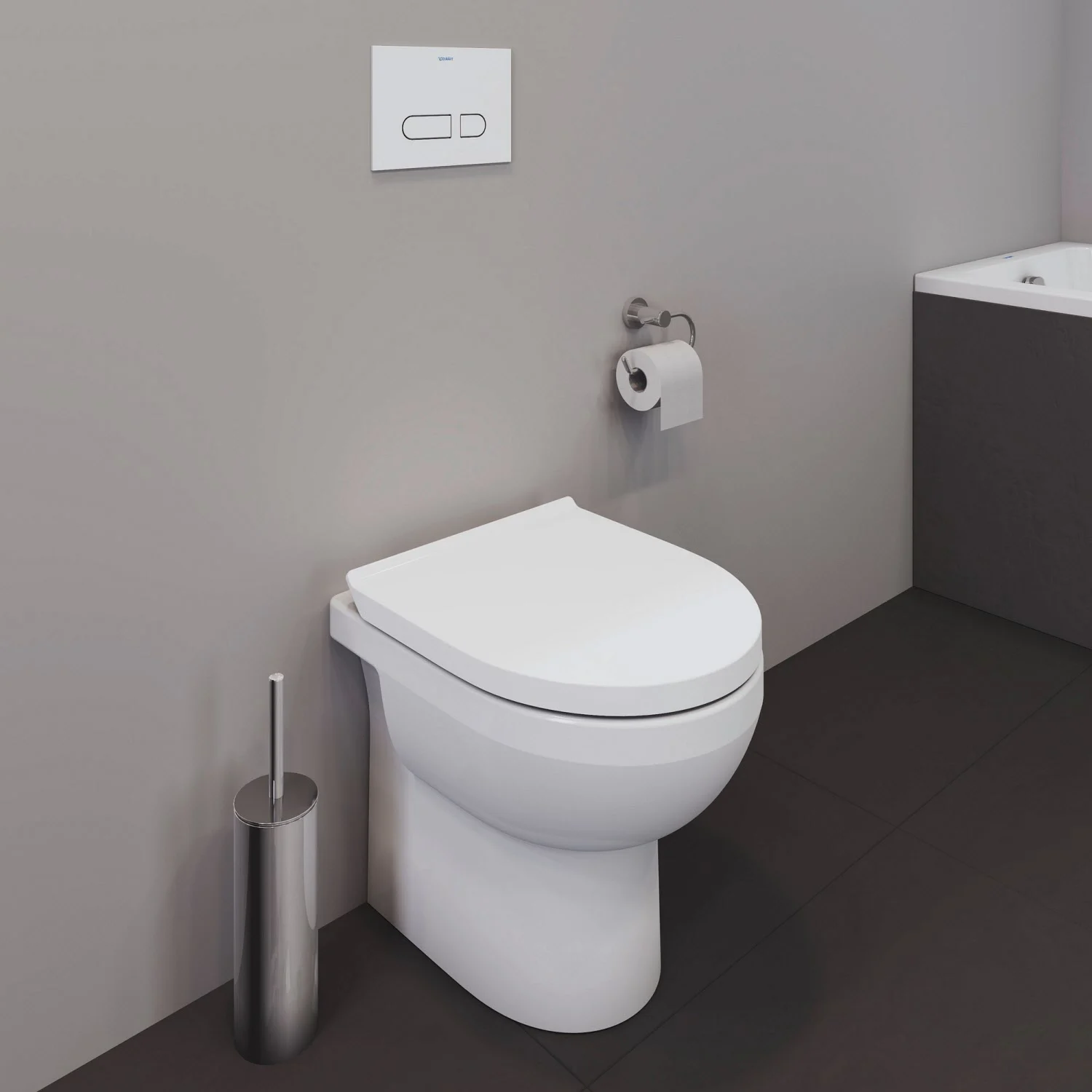 Duravit No. 1 Stand-WC Rimless, Abgang waagerecht Bild 3