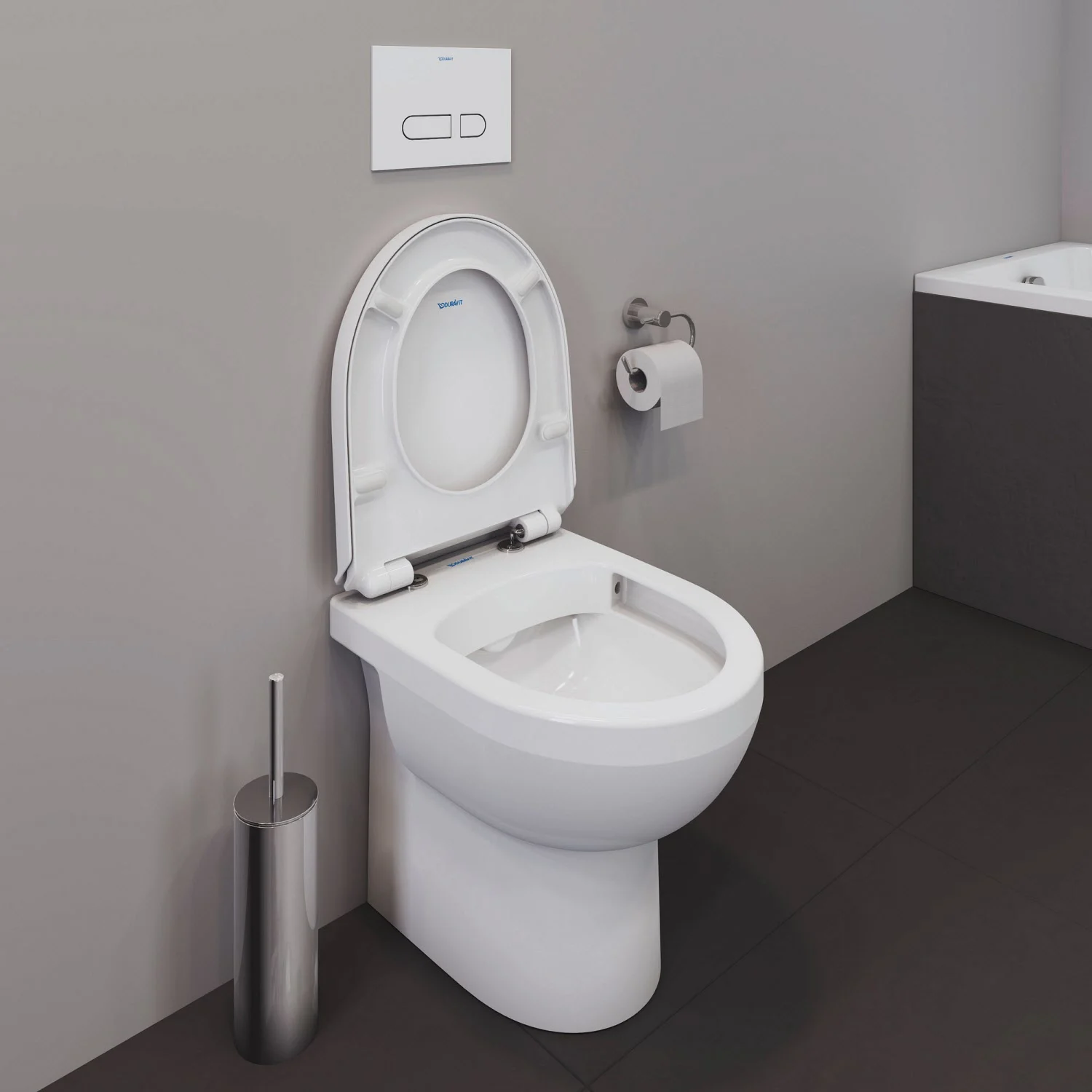 Duravit No. 1 Stand-WC Rimless, Abgang waagerecht Bild 4
