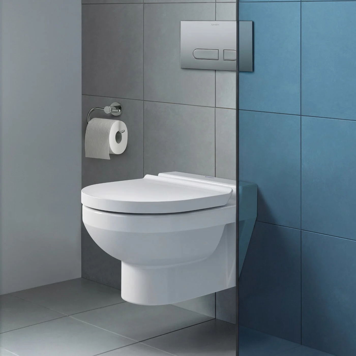 Toaleta wisząca w nowoczesnej łazience, Duravit