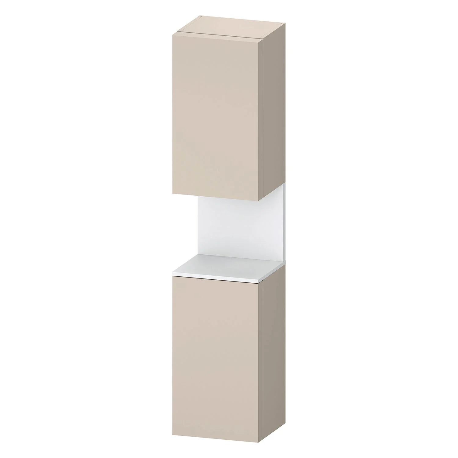 Beżowa wysoka szafka widok z przodu, Duravit