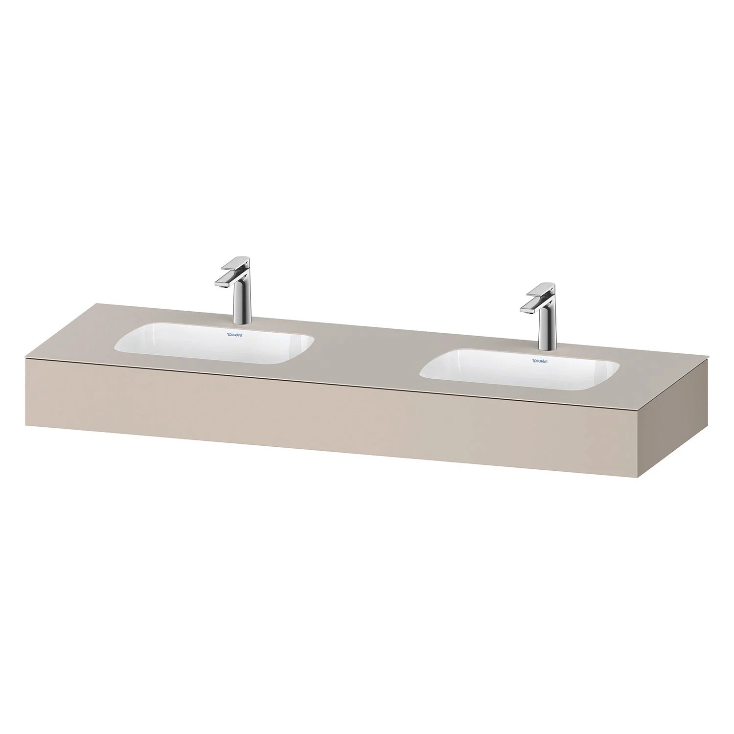 Duravit Collection One Einbauwaschtisch links und rechts mit Konsole 160 x 55 cm