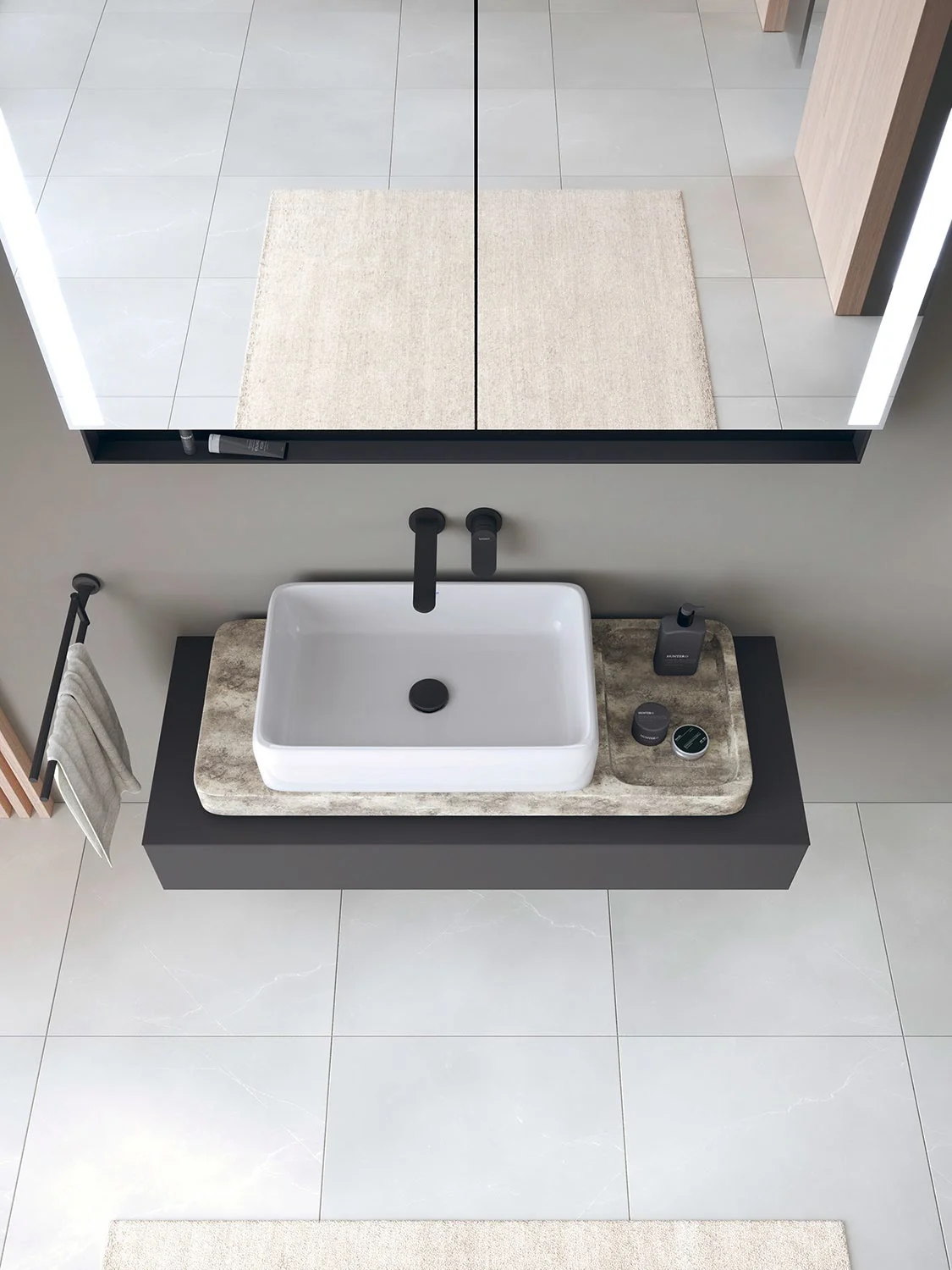 Umywalka z konsolą w widoku łazienki, Duravit