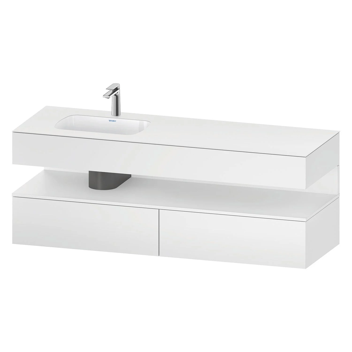Biała umywalka w widoku z przodu, Duravit