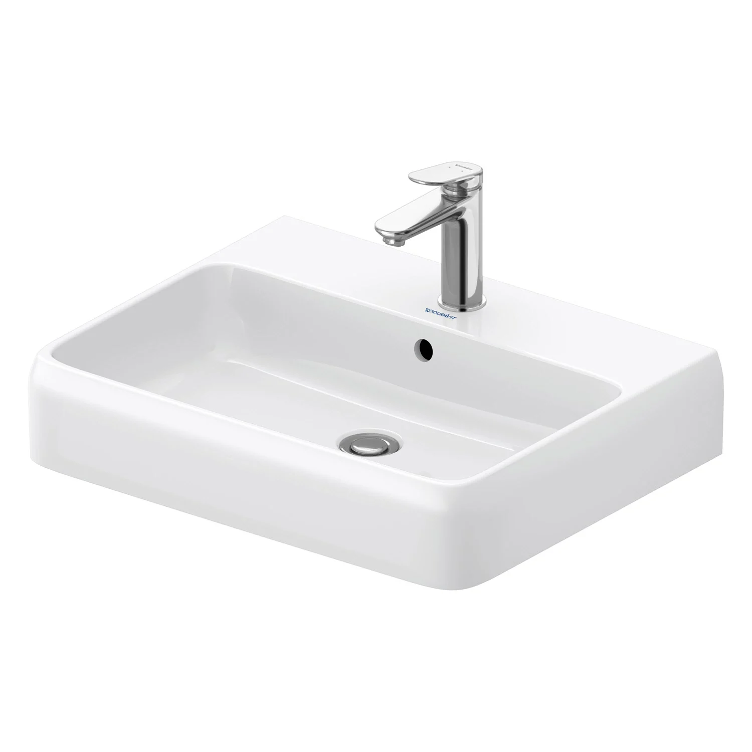 Duravit Qatego Waschtisch 60 x 47 cm geschliffen, 1 Hahnloch