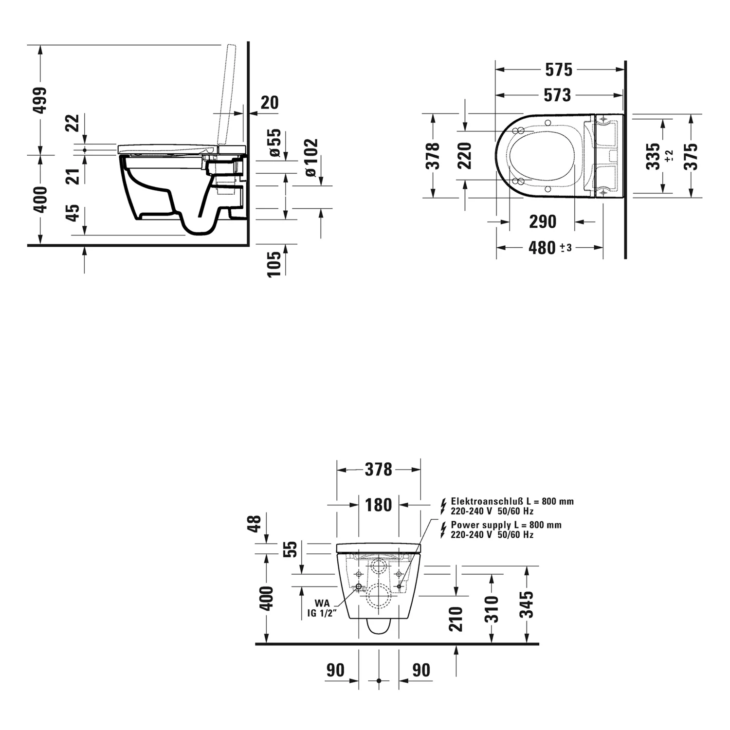 Duravit SensoWash Starck f Kompakt Dusch-WC Bild 4