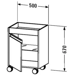 Duravit Ketho Rollcontainer, Türanschlag links Bild 2