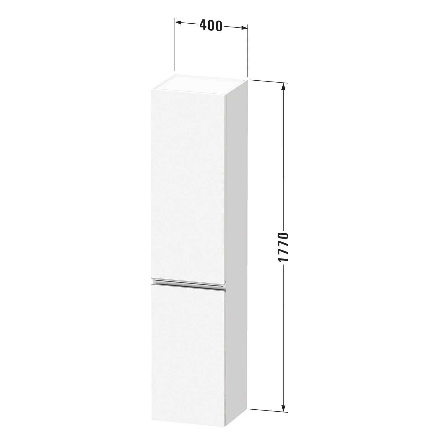 Duravit Sivida Hochschrank 40 x 177 cm mit 2 Türen, Anschlag links Bild 2