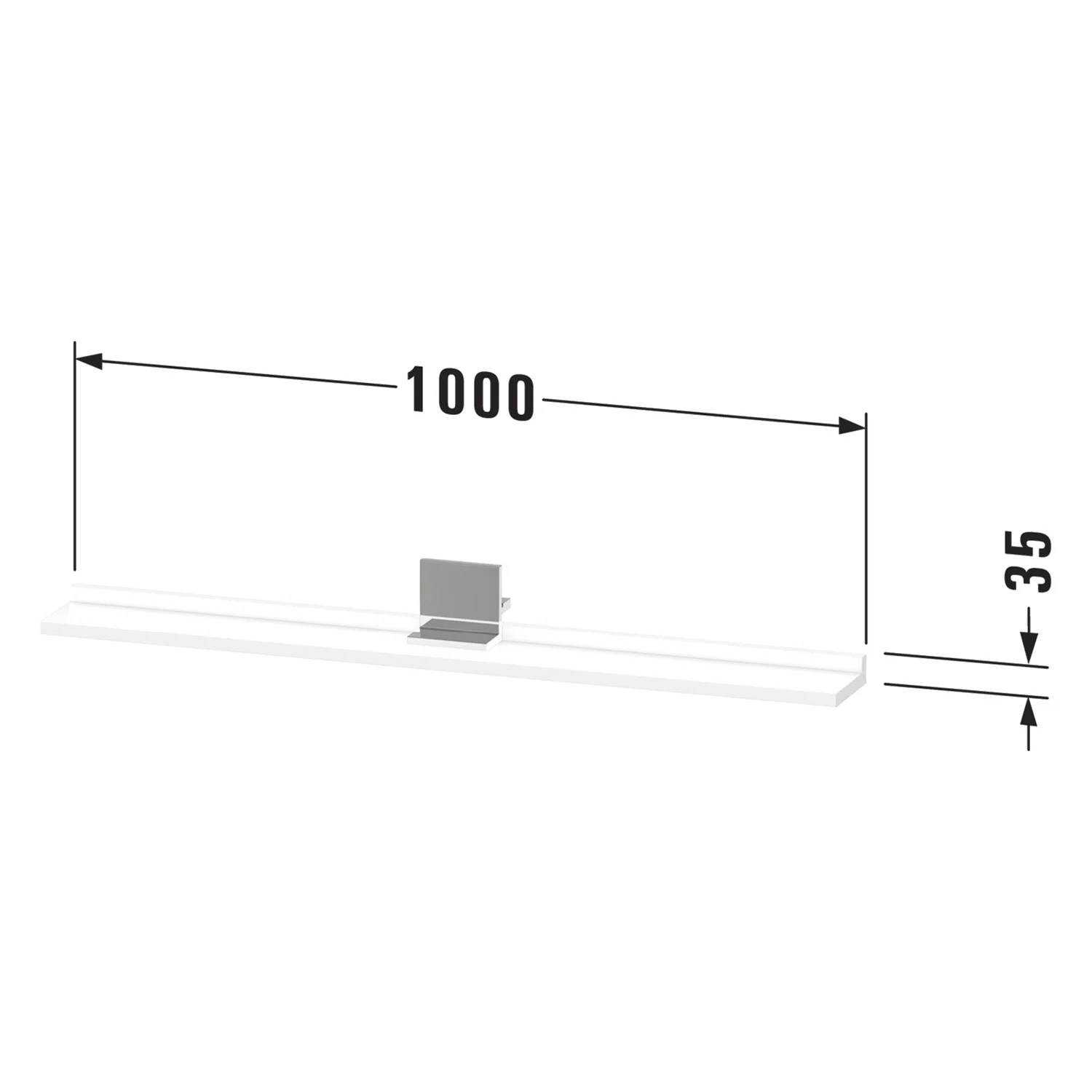 Duravit Sivida Ablage 100 x 11,5 cm Bild 2