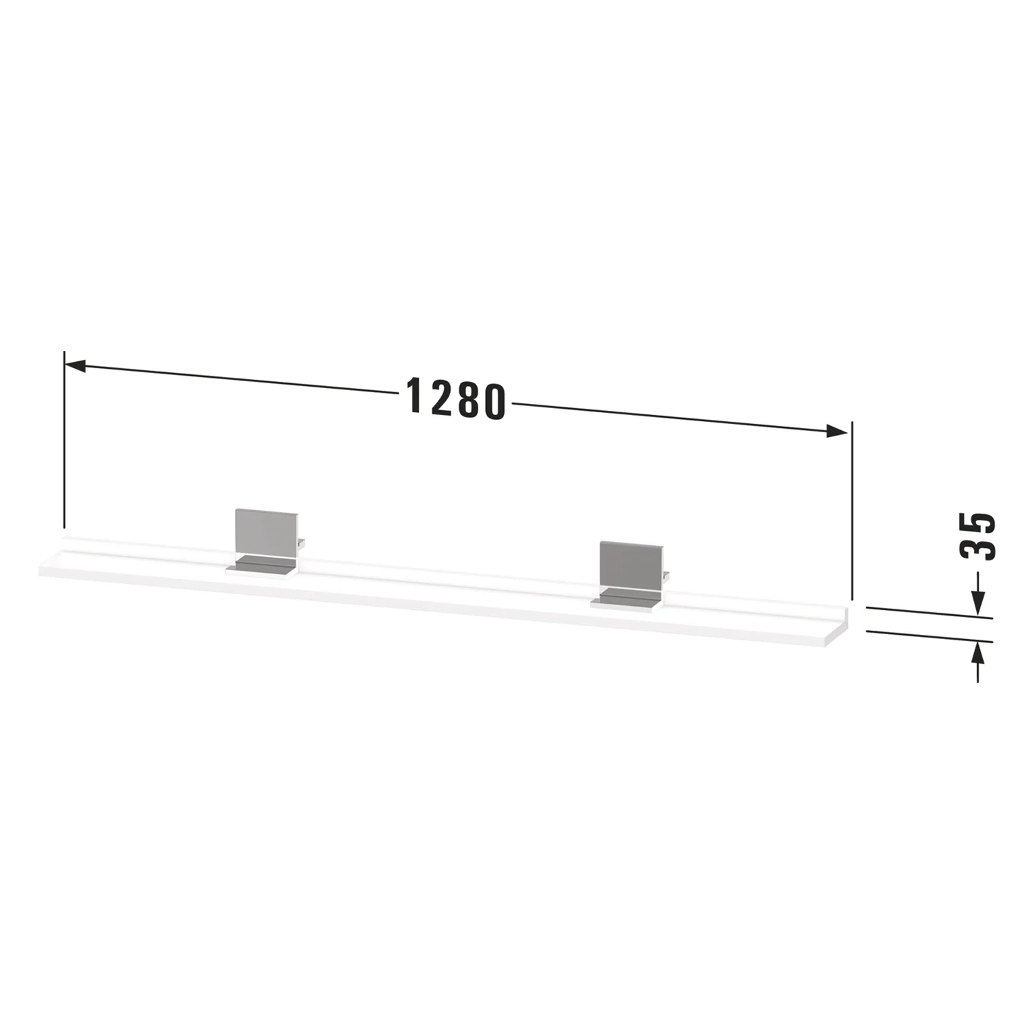 Duravit Sivida Ablage 128 x 11,5 cm Bild 2