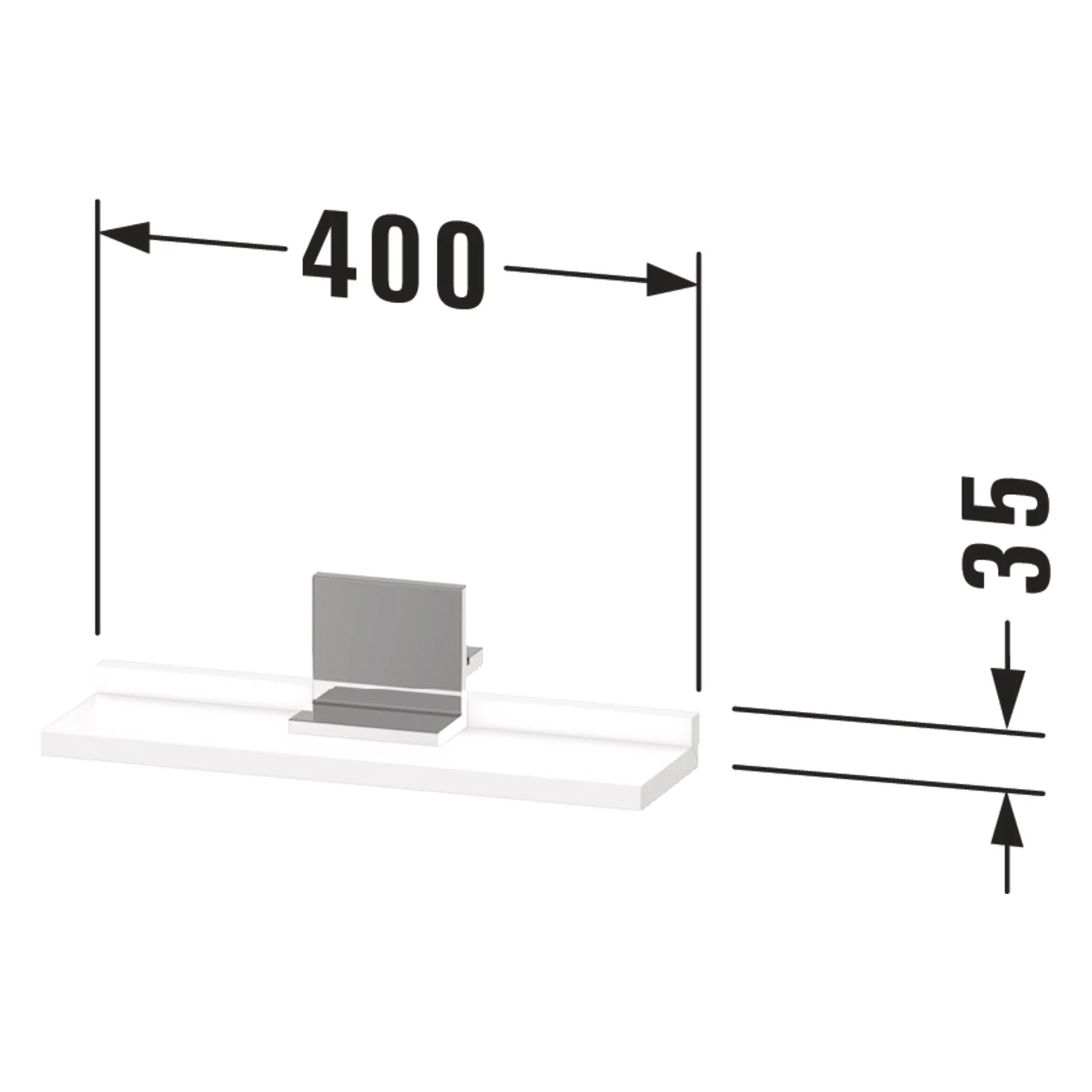 Duravit Sivida Ablage 40 x 11,5 cm Bild 2